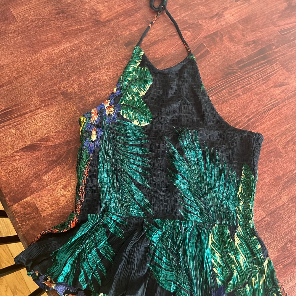 Patrons of Peace Multicolor Leaf Print Top